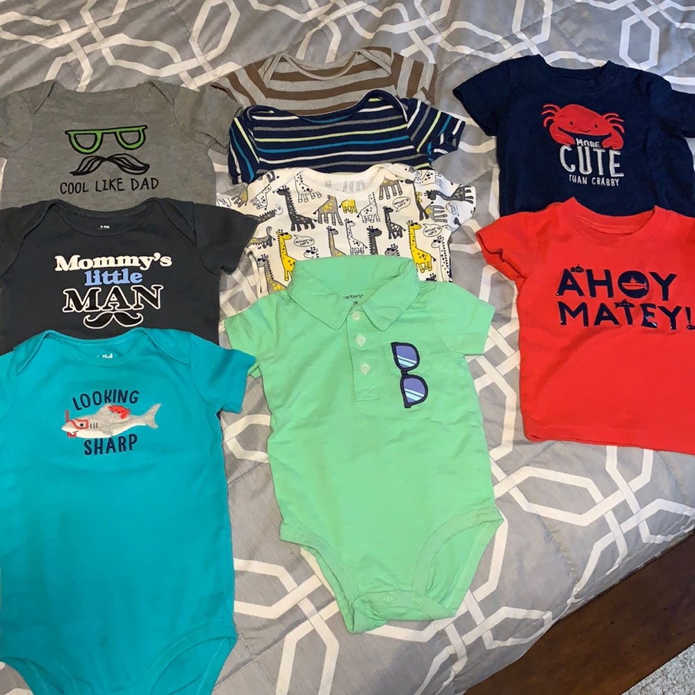 6-9 Month Boy Onesie and Shirt Bundle